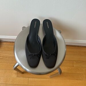 Reformation Tilda Heeled Mule Black - Size 9.5